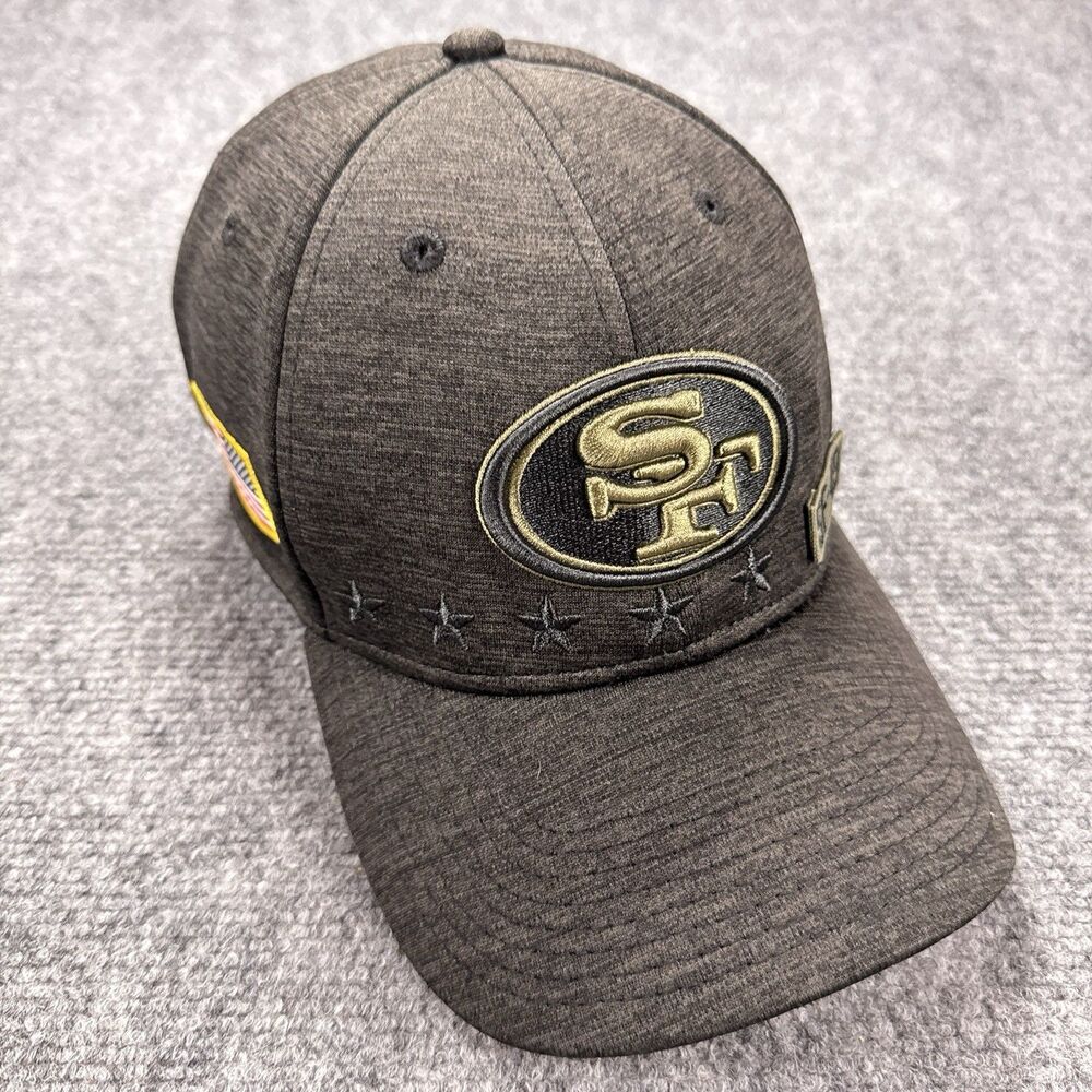 Authentic NFL 49ers New Era Salute To Service Black Tech Heather 9Twenty Hat